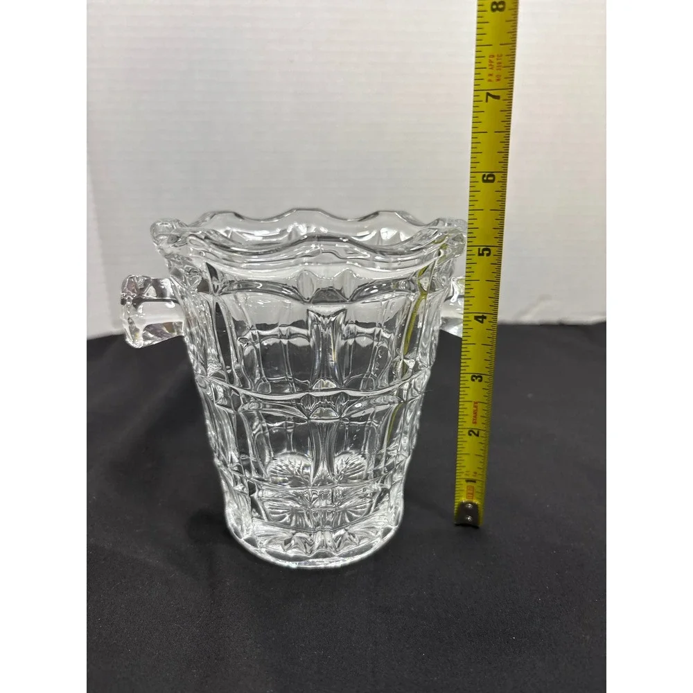 Crystal Vase with Handles Clear Cut Glass‎ Flower Vase Home Decor Vintage